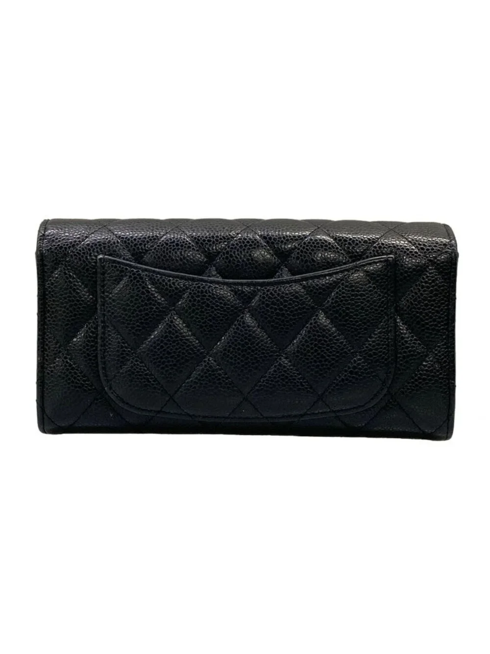 Chanel Wallet Quilted Black Gold
